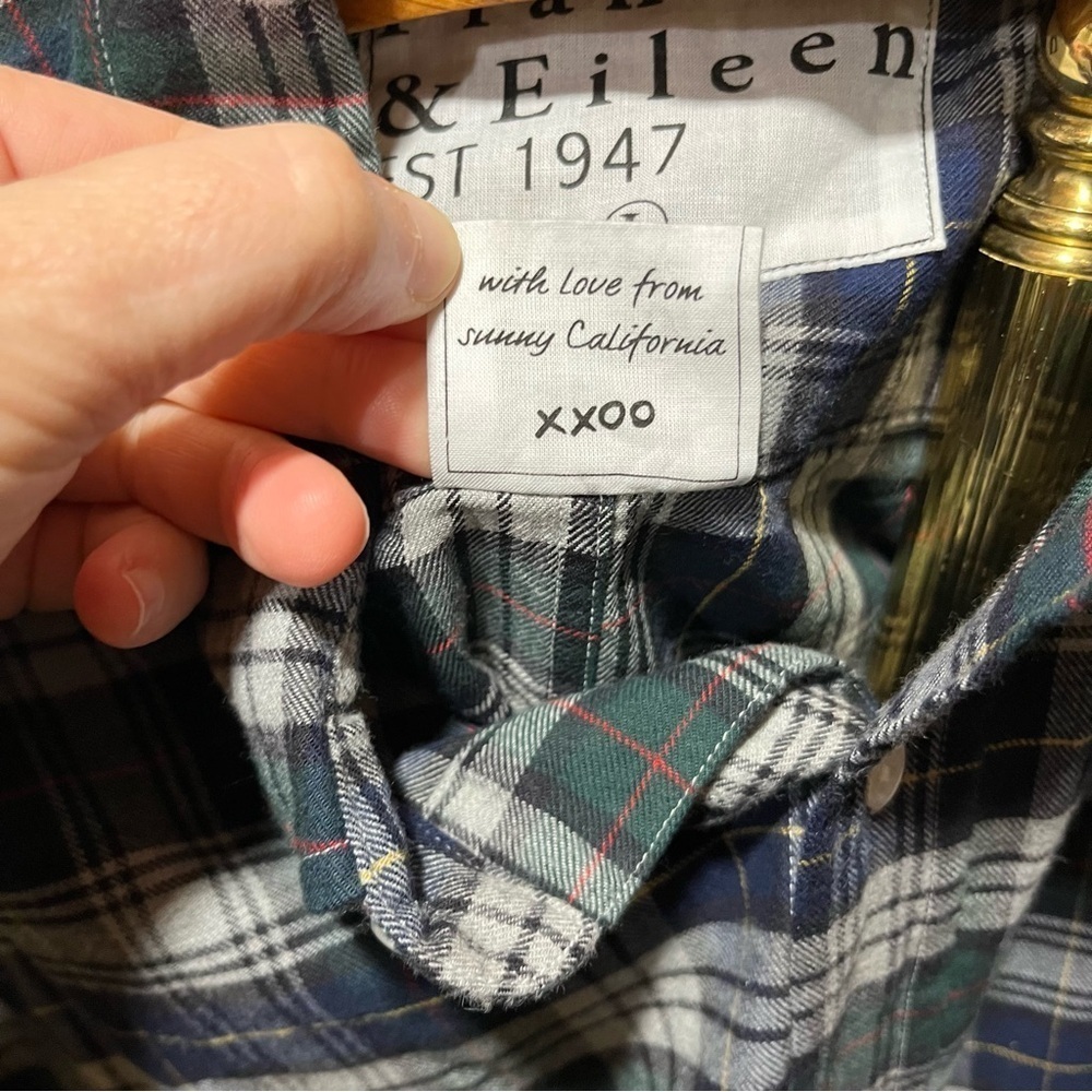 Frank And Eileen Women’s Finbar Blue Plaid Button Down Shirt - Picture 11 of 13